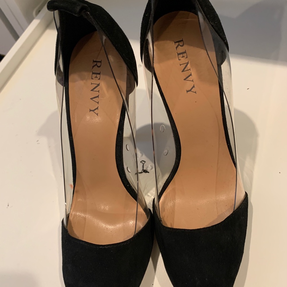 Renvy heels black and clear
